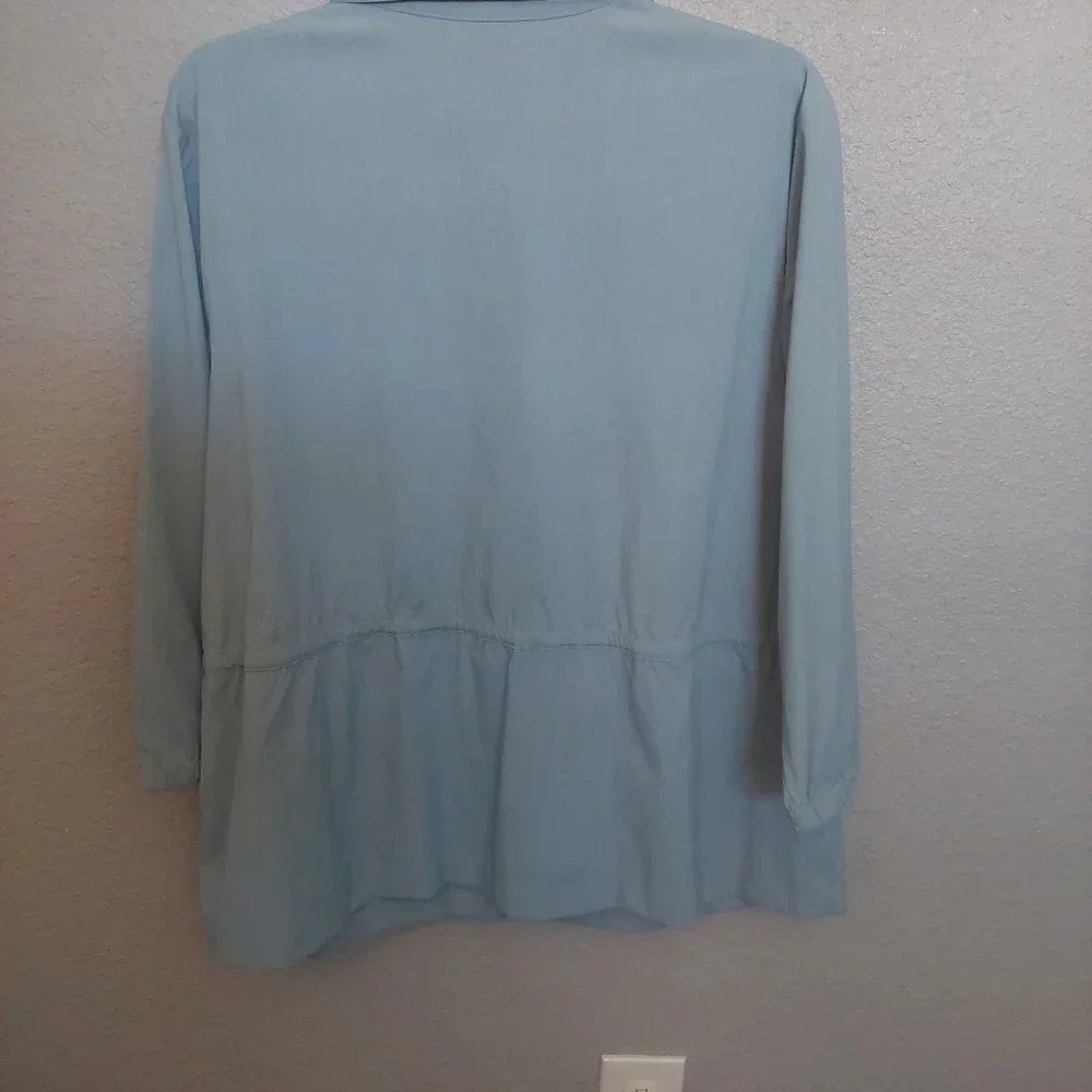 Chicos-3 Zenergy lightweight Zip up windbreaker jacket soft shell Packable XL